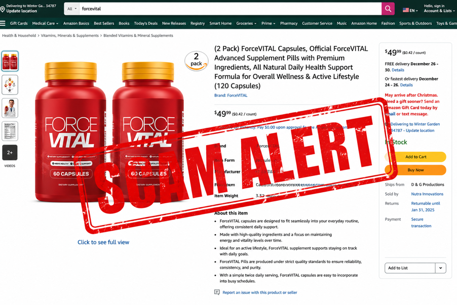 Alerte Arnaque Force Vital